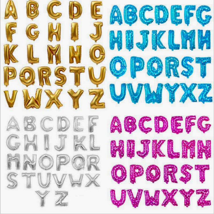 16 Inch Alphabet Birthday Party Decoration Aluminum Balloon