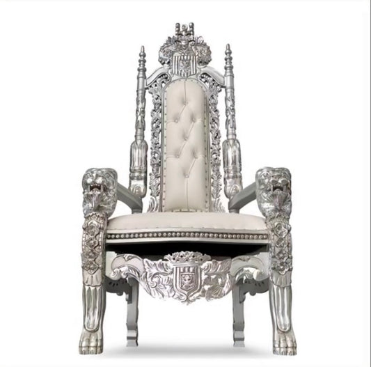 Silver and White Prince/Princess Chair