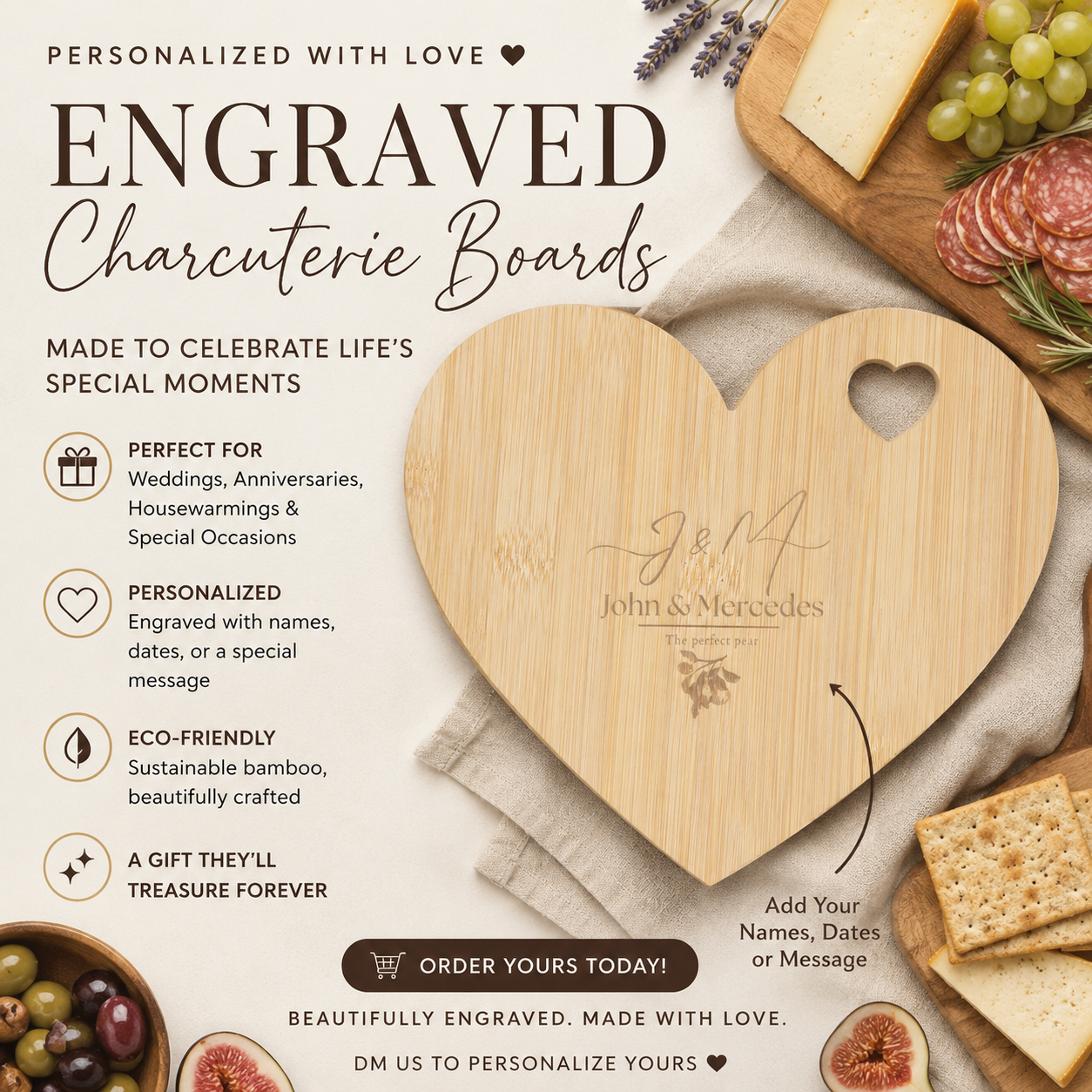 Engraved Charcuterie Boards