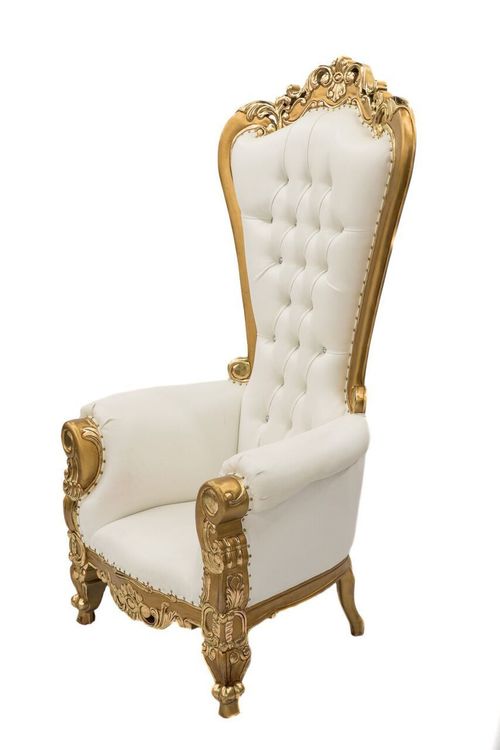 Gold and white Throne Chair